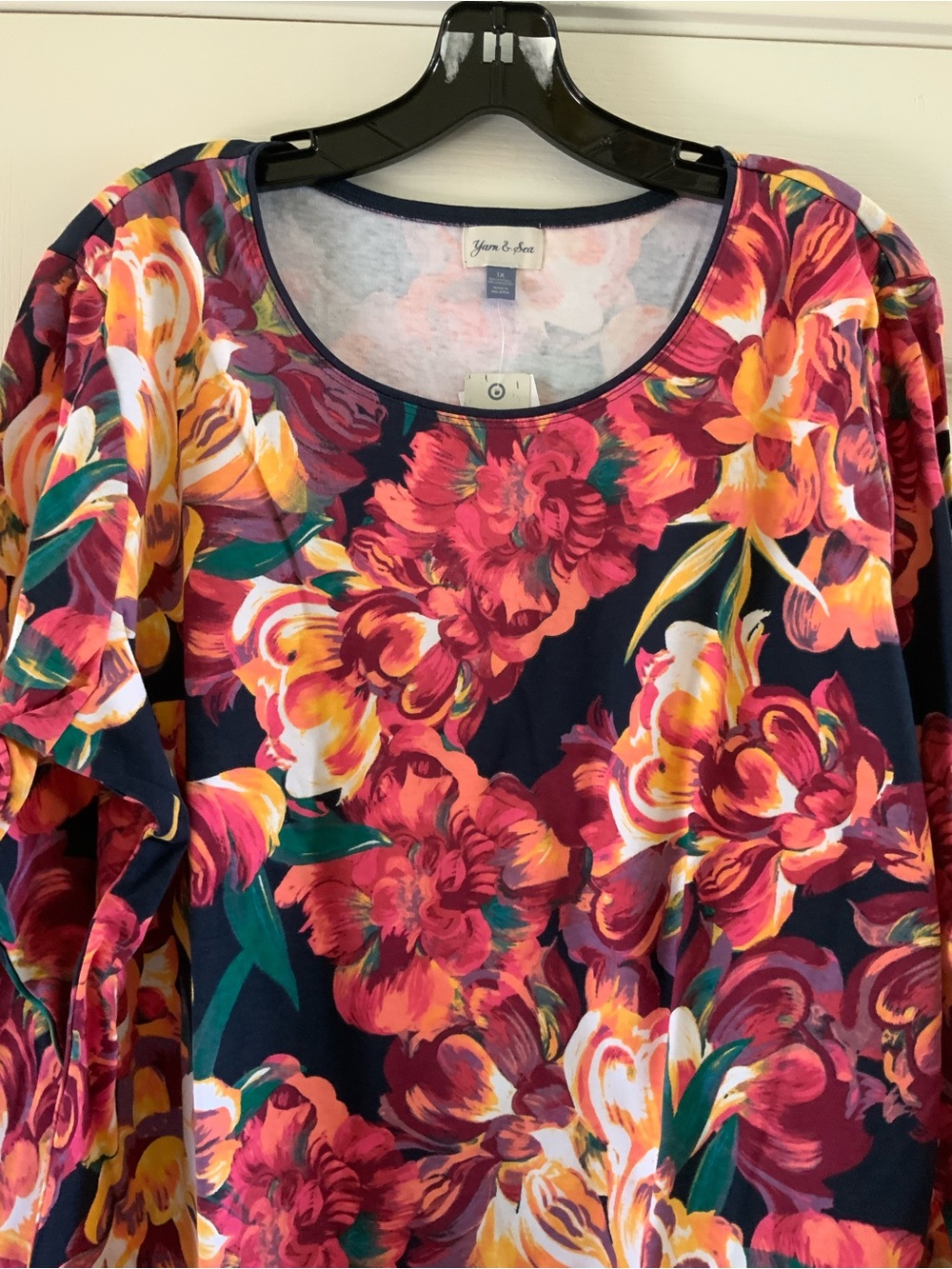 Yarn & Sea Ladies Knit Shirt Colorful NWT Knit 1x